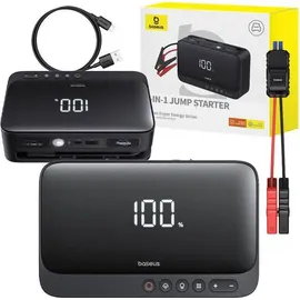 Baseus Multifunktionaler Jumpstarter BS-CH013: 600A 6000mAh Powerbank Kompressor / / Schwarz