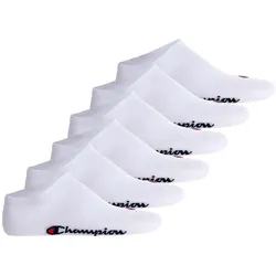 Champion Unisex Sneaker Socken, 6er Pack - Sneaker Socken Basic, Logo Weiß EU 39-42