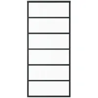 VidaXL Schiebetür ESG-Glas und Aluminium 90x205 cm Schwarz