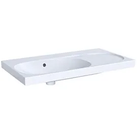 GEBERIT Acanto Waschtisch 500626018 weiss KeraTect, 90 x 48 cm, ohne Hahnloch, mit Ablagefläche rechts, weiß/KeraTect