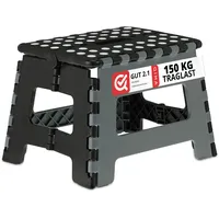 Relaxdays Campinghocker faltbar Grau/Schwarz