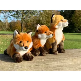 Uni-Toys - Rotfuchs, liegend- 24 cm (Länge) - Plüsch-Fuchs, - Plüschtier, Kuscheltier