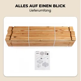 NATIV Holzkomposter natur 100x100cm Lärche für Garten Stecksystem langlebig