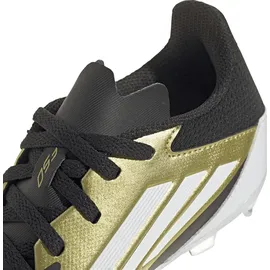 adidas Messi F50 League Kids FG/MG Gold Metallic / Cloud White / Core Black 36