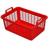 Lockweiler Wäschekorb eckig 26 l, 50 cm, rot