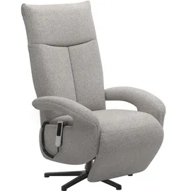 sit&more TV-Sessel Zoe 74 x 112 x 82 cm Silber Polyester mit Kopfteilverstellung & 360° Drehfunktion