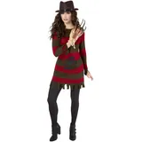 Rubie's Offizielles Kostüm Miss Freddy Krueger, sexy, Secret Wishes, für Damen, Nightmare – Mörderische Träume, Größe S Halloween