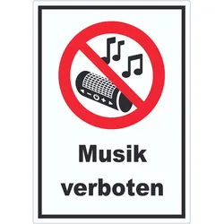 Aufkleber Musik verboten A6 (105x148mm)