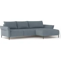 DOMO-HOME Ecksofa mit Schlaffunktion LUIS – Moderne Eckcouch mit Stauraum 255x165cm| Boxspring-Sofa für Wohnzimmer | Bequeme Sitzgelegenheit |Ho... - Blau