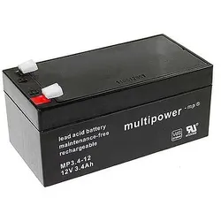 Multipower MP3.4-12 AGM 12 V 3,4Ah – 4,8mm Faston