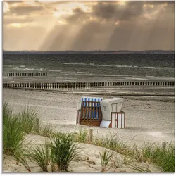 Artland Glasbild »Schwarzer Busch Strand auf Insel Poel«, Strand, (1 St.) Artland Farbe Bild(er): naturfarben