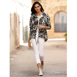 Heine Shirtjacke in schwarz-sand-bedruckt | Gr.: 38