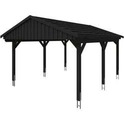 Einzelcarport SKANHOLZ "Fichtelberg", grau (anthrazit), H: 326cm, Carports