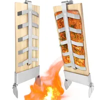 VA-Cerulean Flammlachsbrett 2 Stücke Zedernholz unbehandelt weiß