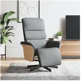 vidaXL Relaxsessel mit Fußteil Polyester 55,1 x 104 x 86,9 cm Hellgrau drehbar
