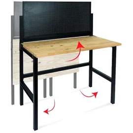 Trendline Werkbank Massivholz grün