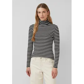 s.Oliver Gestreiftes Longsleeve im Slim Fit mit Rollkragen - 44