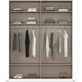 Rauch »Kleiderschrank Schrank Garderobe AGORDO TOPSELLER Schlafzimmer«, (in zwei Griff-Farben mit Dekor- oder Hochglanzfront), durchdachte Innenausstattung, in 6 Breiten und 2 Höhen MADE IN GERMANY, grau (seidengrau), B:181cm H:229cm T:54cm,