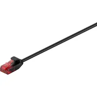 goobay CAT 6 Slim-Patchkabel, U/UTP, Schwarz
