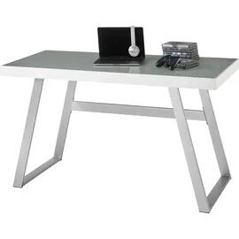 MCA Furniture Schreibtisch Tiflis mit LED Beleuchtung inkl. Fernbedienung, Breite 140 cm, weiß