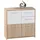 Interlink Eboli 77 x 77 x 30 cm Weiß / Sonoma Eiche