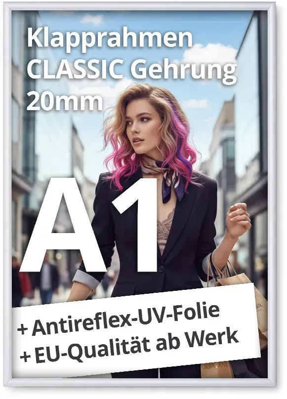 Klapprahmen A1 20mm Plakatrahmen Wechselrahmen Alu Klapprahmen DIN A1