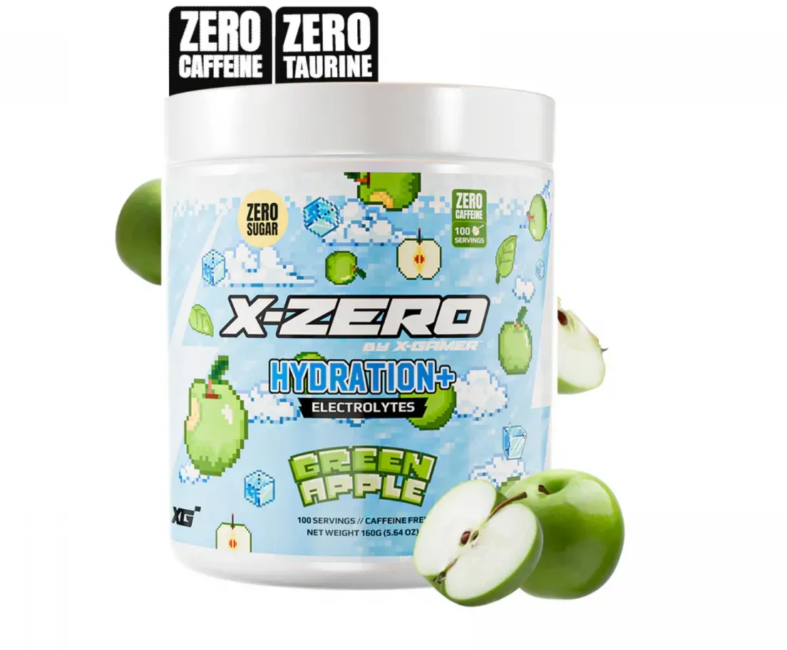 X-Gamer X-Zero Hydration+ Green Apple - 100 Portionen