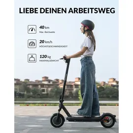 5thwheel E-Scooter 5th Wheel V40 Pro 400W 10 Zoll App Blinker Federung - Grau