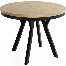 WFL GROUP Runder Esstisch 100 x 77 x 100 cm braun