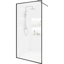 Home Deluxe BAKI Walk-In-Dusche 160 x 200 cm schwarz Klarglas