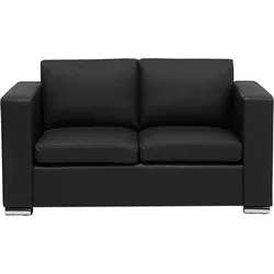 2-Sitzer Sofa Leder schwarz HELSINKI