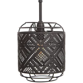 Nowa Rattan 4-flg. 74 cm schwarz Holzgeflecht