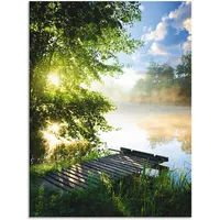 ARTland Wandbild »Angelsteg am Morgen«, Gewässer, (1 St.), als