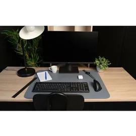 Exacompta 29814E Schreibunterlage Teksto, aus RPET-Filz (gewonnen aus dem Recycling von Plastikflaschen), Format 50 x 65 cm, grau,