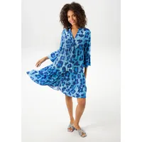 Aniston CASUAL Tunikakleid Blau Blumen 36