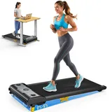 Servfit Walking Pad mit Neigung, 2,5 PS Untertisch-Laufband, 3-in-1 tragbares Laufband mit Fernbedienung, LED-Anzeige, versteckter Sicherheitsschalter - Schwarz