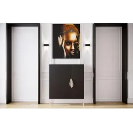 Möbel Kraft Merlin 100 x 120 x 35 cm schwarz matt / schwarz