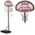 Apollo Basketballständer Basketballkorb Outdoor Korb Set mit Ständer und Rollen, Korbanlage, Höhenverstellbar rot|weiß 155-210cm