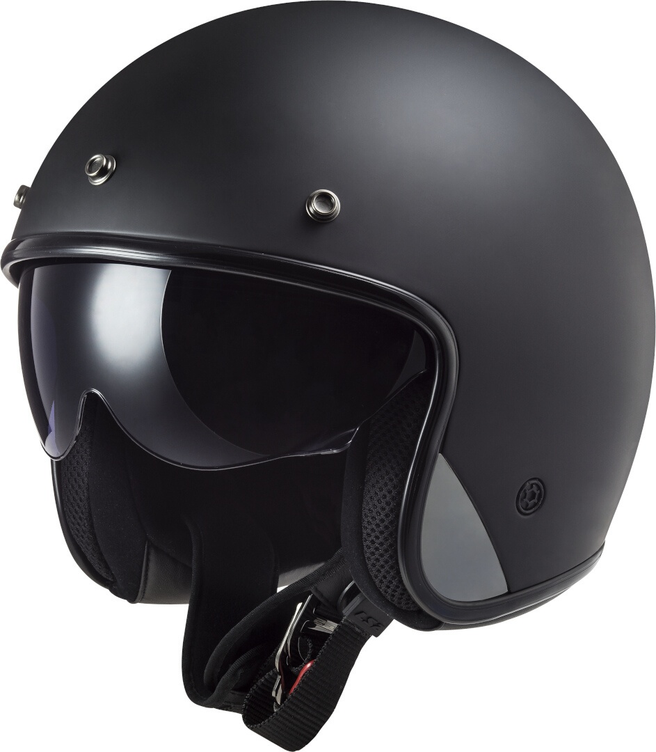 LS2 OF601 Bob II Solid Jet Helm, zwart, M Voorman