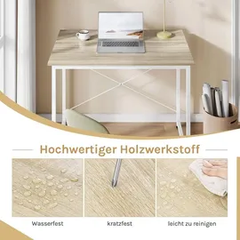 Woltu Schreibtisch Helle Eiche / Weiß