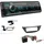 EHO Kenwood KMM-BT508DAB 1-DIN Digital Media Receiver Autoradio DAB+ Bluetooth Amazon Alexa Einbauset passend für Renault Laguna III ab 2007 schwarz