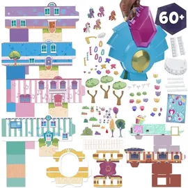 Hasbro My Little Pony Mini World Magic Mini-Kristallspielhaus, Spielset mit 5 Sammelfiguren, 3 cm