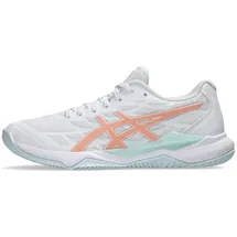 Asics Damen Handballschuhe Gel-Tactic 12, Größe 39 in Grau White/Bright Sunstone
