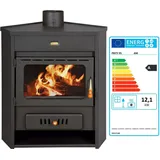 ECK-Kaminofen Prity AM - 12 kW - Schwarz
