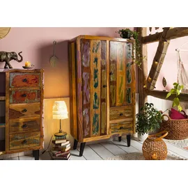 Massivmoebel24 Highboard 90 x 160 x 40 cm Mehrfarbig