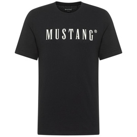 MUSTANG Kurzarmshirt »T-Shirt«, Gr. M, schwarz, , 76024959-M