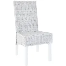 vidaXL Esszimmerstuhl Kubu Rattan hellbraun 2er Set