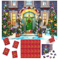 Shannan Adventskalender 2023 Puzzle Kinder,Puzzle-Adventskalender 2023 – Weihnachts-Adventskalender, Puzzle-Adventskalender, Überraschungs-Weihnachts-Countdown-Kalender, Kinder
