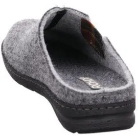 ROHDE Herren Pantoffel Hausschuh Filz Stretcheinsatz Asiago 7142, Größe:40 EU, Farbe:Grau - Grau - 40