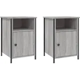 vidaXL Nachttische 2 Stk. Grau Sonoma 40x42x60 cm Holzwerkstoff